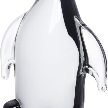 Hand Blown Glass Penguin Sculpture Art Crystal Animal Figurine Collectible Desk Decoration Ornaments