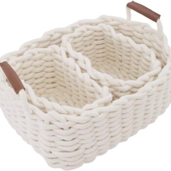 Cotton Rope Blanket Storage Basket - Small