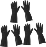 8 Pairs Anti-slip Rubber Gloves Bowl Cleaning Gloves Reusable Gloves for Cleaning Gloves for Dishwashing