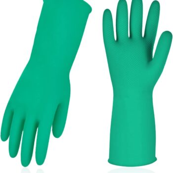 5pairs Household Cleaning Gloves Reusable, Gloves Rubber Long Sleeves Kitchen Dishwashing, Extra Thickness Non-slip(S)