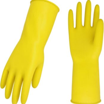 5pairs Household Cleaning Gloves Reusable, Gloves Rubber Long Sleeves Kitchen Dishwashing, Extra Thickness Non-slip(XL)