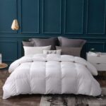 Goose Down Comforter King Size,800 Fill Power All Seasons Luxury Duvet Insert, Ultra Soft 420 Thread Count Noiseless Shell, Medium Weight with 8 Corner Tabs, White