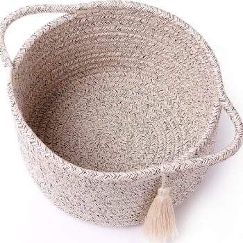 Mini Cotton Rope Gift Basket - Empty Storage Basket